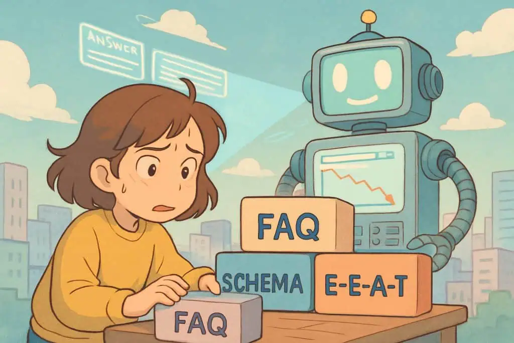 Marketer reacts to AI answers replacing traffic while rebuilding with AEO strategy blocks