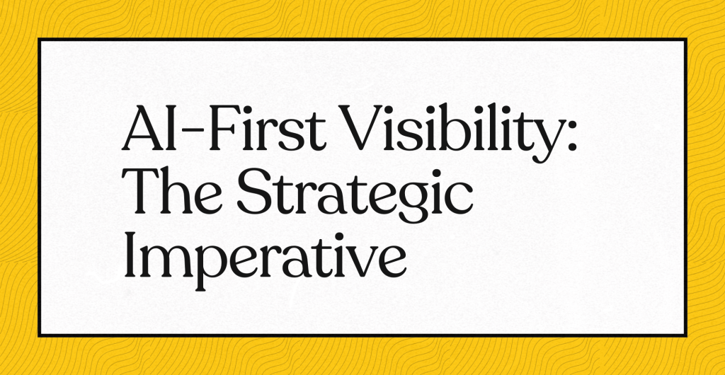 SEO whitepaper cover “AI-First Visibility”