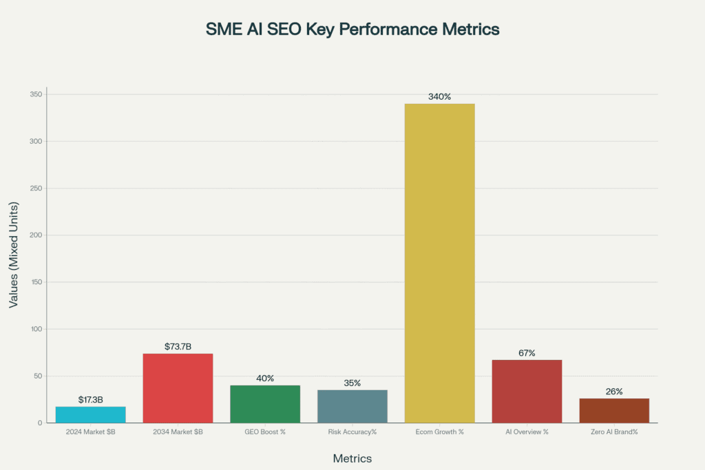 Key SME AI SEO Statistics: Market Growth, Performance Improvements, and Opportunity Gaps (2024-2034)
