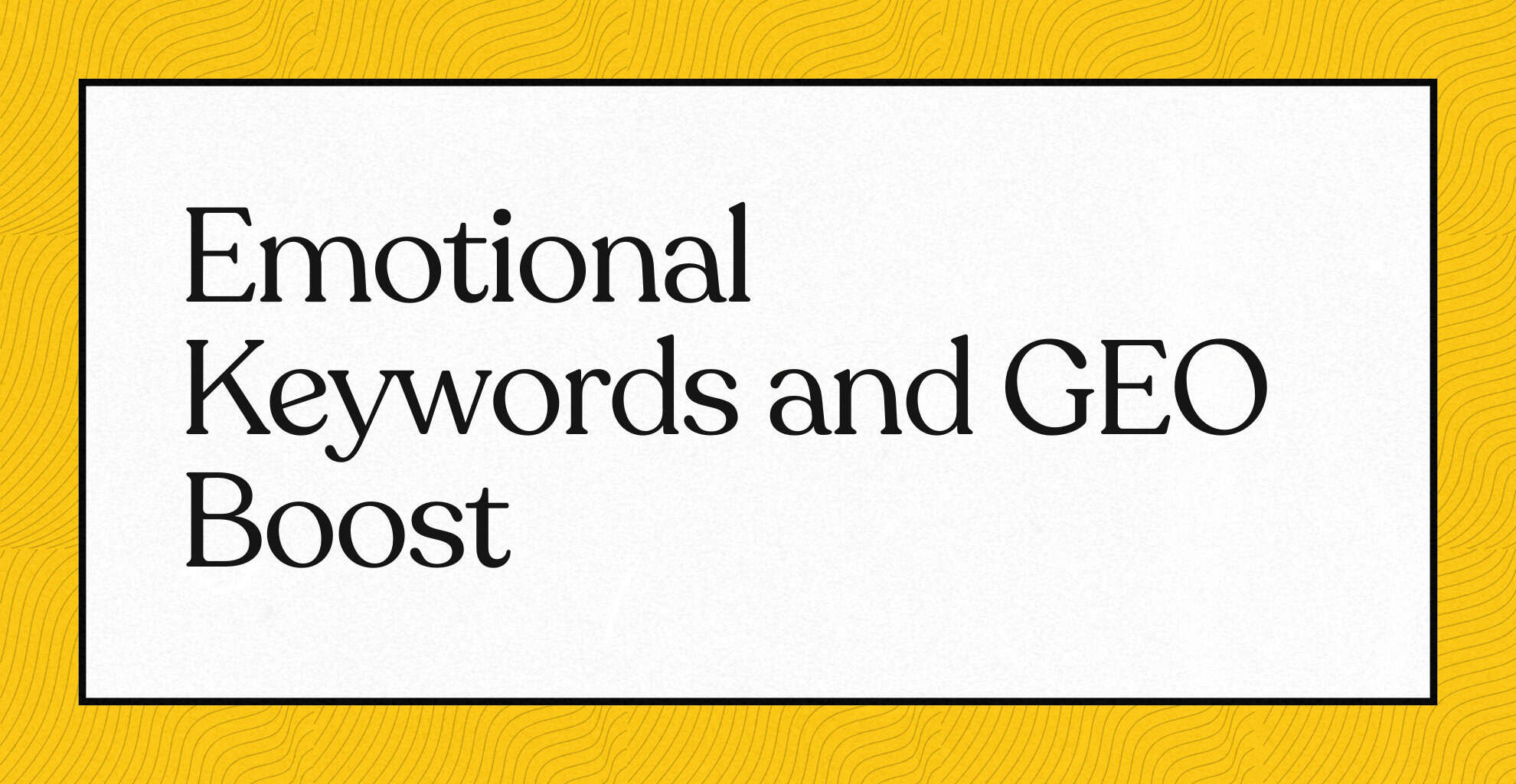 Emotional keywords