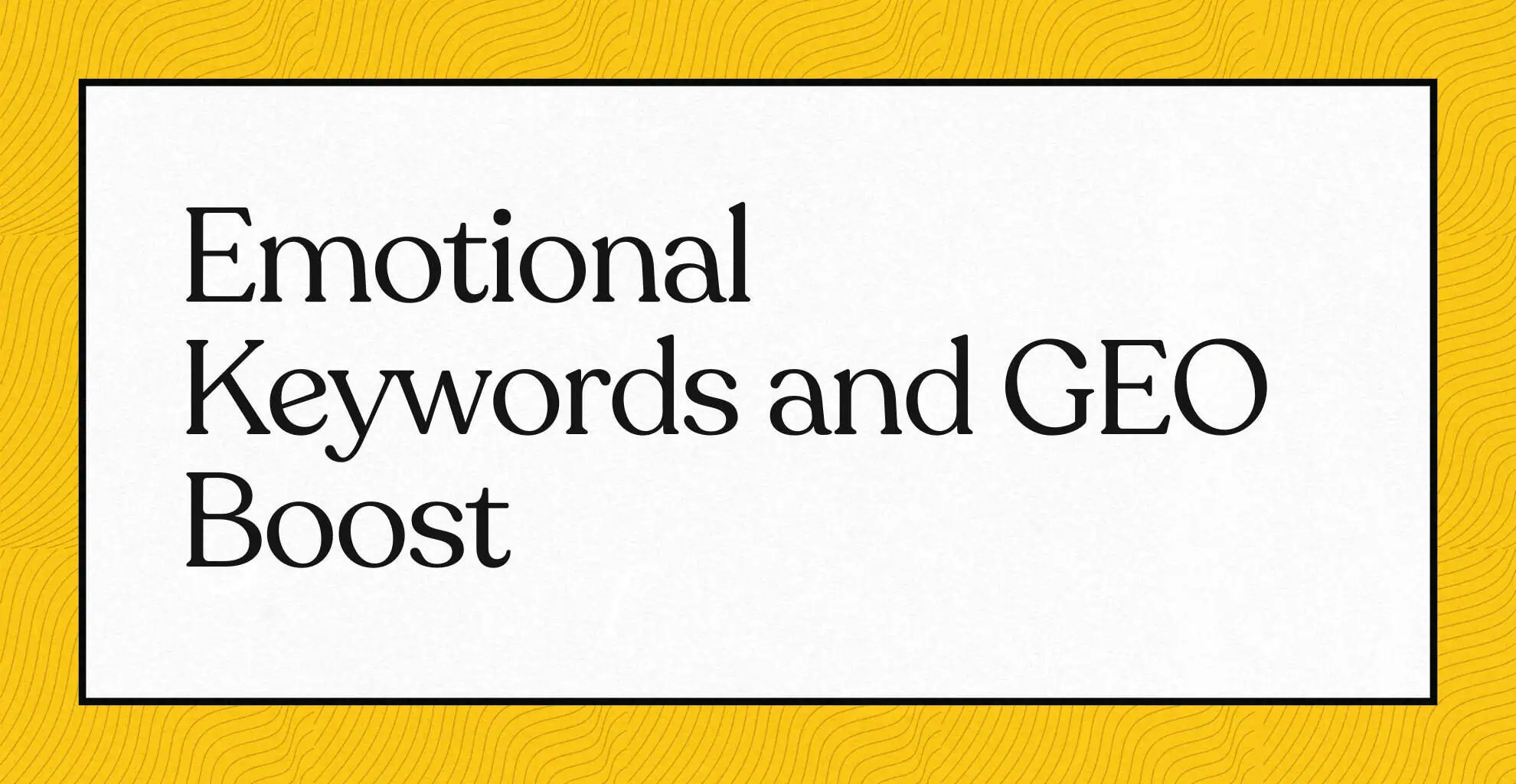 Emotional keywords