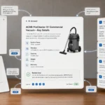 An AI answer card sits beside website pages, schema notes, and citation cards showing how intelligent search reuses trusted information.
